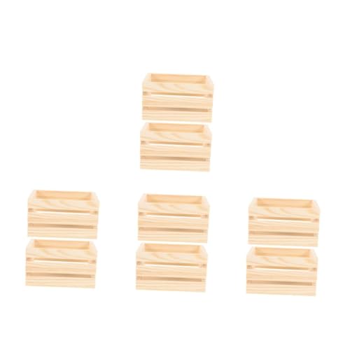 EXCEART 4 Sätze Mini Holzkorb Herbstdekoration Für Die Küche Kleiner Korb Holzkörbe Miniatur Zubehör Miniatur Dinge Puppenhaus Miniatur Dekoration Mini Kisten Mini 2 Stück * 4 von EXCEART