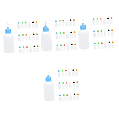 EXCEART 4 Sätze Ölflasche Mit Langer Nadel Öl Lösungsmittel Applikatorflasche Flussmittel Flüssigkeitsflussmittelspender Kleberflaschenspender Quetschflaschen 18 Stück * 4 von EXCEART
