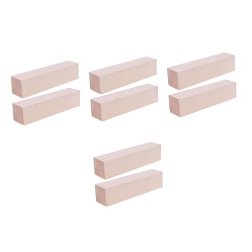 EXCEART 4 Sätze Schnitzblock Aus Lindenholz Holzschnitzwerkzeuge Holzschnitzerei-hobby Holzschnitzerei Starter-kit Holzblöcke Schnitzen Lindenholz Schnitzen Beige 2 Stück * 4 von EXCEART