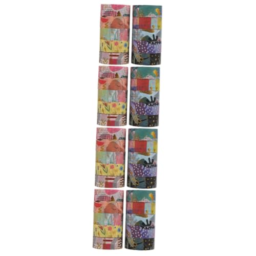 EXCEART 4 Sätze Taschendekorband Klebestreifen Bastelpapierband Klebepunkte Kariertes Band Spender Klebeband Washi Tape Für Schüler Scrapbook-diy-klebebänder Japanisches Papier 10 Rollen*4 von EXCEART