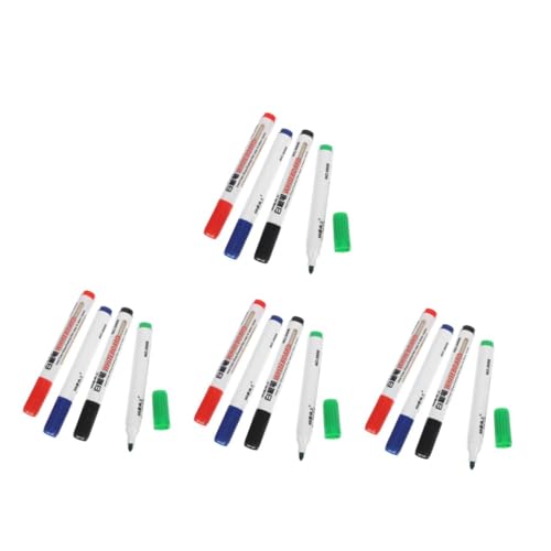 EXCEART 4 Sätze Whiteboard-stift Markierungsmarkierungen Hardware-schiebeschnalle Trockenlösch Marker Trockene Radiermarker Spiegelmarker Löschbar Löschbare Spiegelmarker 4 Stück * 4 von EXCEART