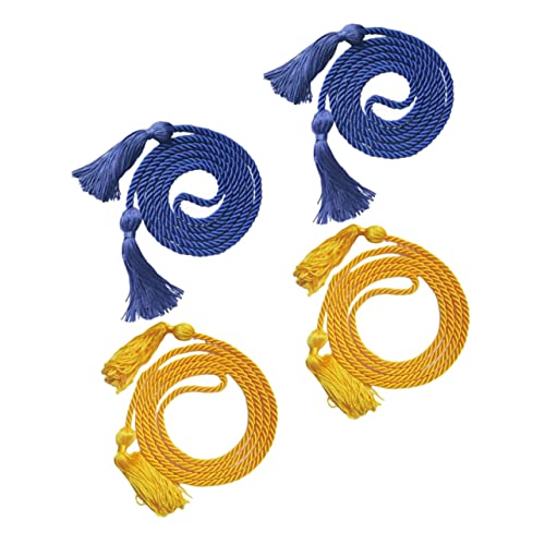 EXCEART 4 Stück Abschluss-Ehrenseil Abschlusskappe und -kleid Abschlusskappen-Dekorationsset Grad bachelor abschluss abschlussfeier Graduierung Anhänger Quaste Polyester-Quaste Blue von EXCEART