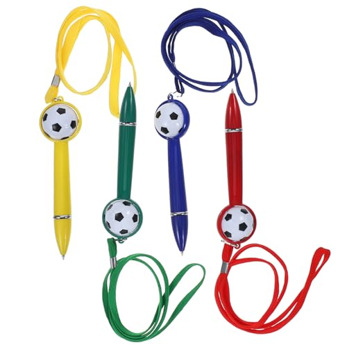 EXCEART 4 Stück Fußball Kugelschreiber Bürobedarf Zeichenstifte Fußball Stifte Schreibstift in Fußballform Punkt Stift Cartoon-schreibwaren-stift Stifte Für Studenten Cartoon-stift Plastik von EXCEART