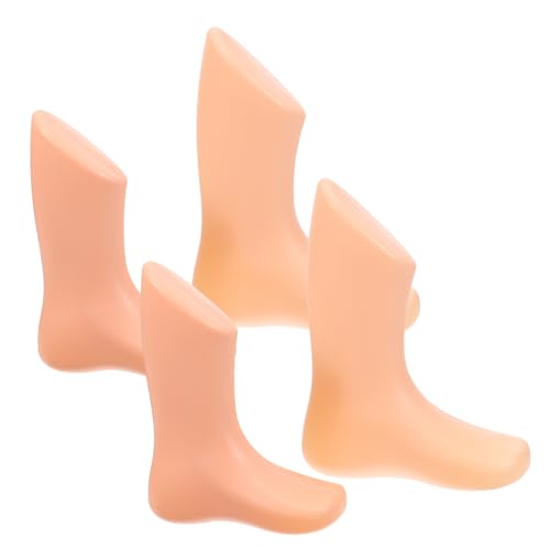 EXCEART 4 Stück Fußform Aus Kunststoff Für Babys Mannequin-füße Shop-zubehör Knöchelhohe Schuhe Anzeigen Heuballen Spielzeug Socken Fußmodell Babysocken Kind Schuh Zuletzt Plastik Hohl von EXCEART