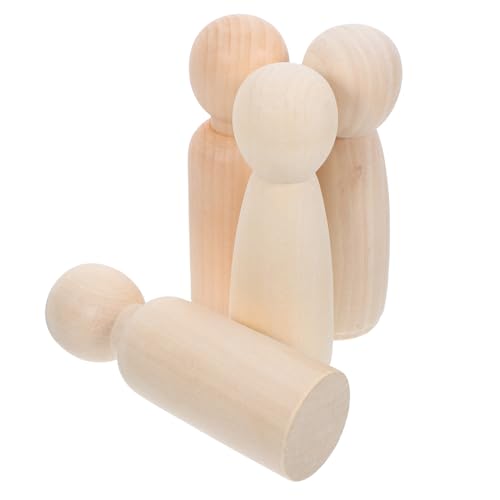 EXCEART 4 Stück Holzpuppen Spielzeug Miniatur Dekoration Holzpuppen Ornament Unvollendete Holz Puppen Menschen Holz DIY Holz Klammer Puppen Dekorative Holzpuppen DIY Klammer von EXCEART