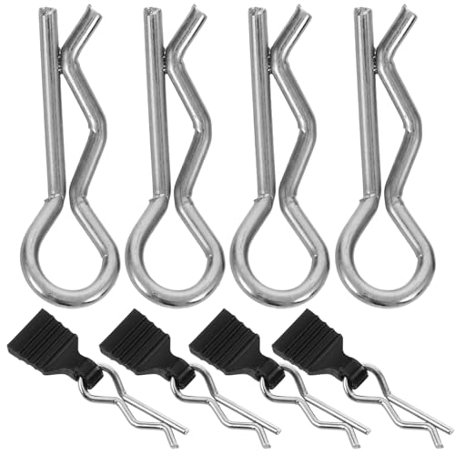 EXCEART 4 Stück Körperclip Laschen Ziehen Rc-karosserie Rc Achsstifte Karosserie-clips Für Rc-fahrzeuge Rc-clips S-clips Rc-car-kit Zubehör Für Rc-crawler Deckstifte Rc-pins Black Plastik von EXCEART