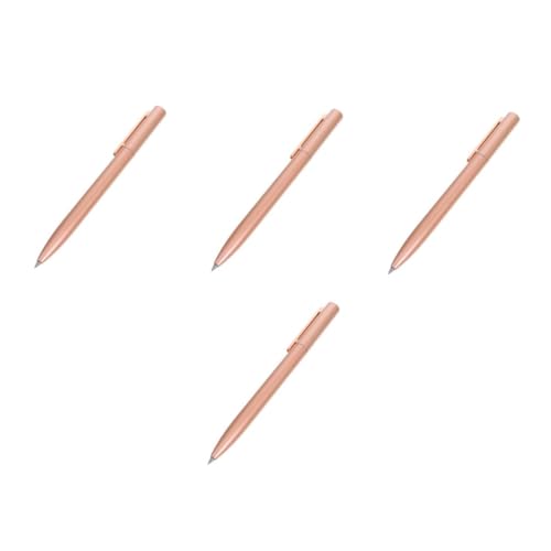 EXCEART 4 Stück Rotierender Stift Schicke Kugelschreiber Gelschreiber Fürs Büro Schwarze Stifte Gelschreiber Für Tagebücher Goldene Stifte Japanische Schwarze Gelstifte Rose Gold Aluminium von EXCEART