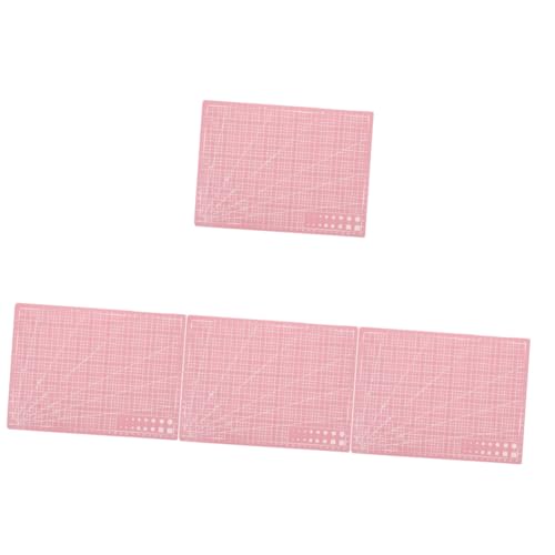 EXCEART 4 Stück Rücken schneiden kunststoffmatte papierbasteln Handwerksmatte DIY-Schneidematte DIY-Schneidebrett a4 Bastelmatte Schneidematten aus Kunststoff Gravur Schneidematten pp Rosa von EXCEART