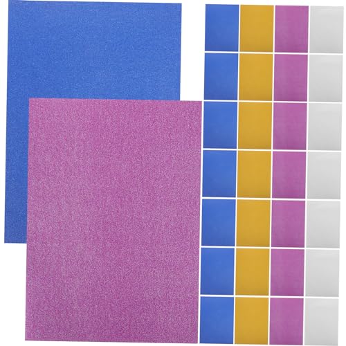 EXCEART 40 Blätter Glitzerkarton kreativpapier paketpapier Geschenkpapier bastel materialien craft paper Kartonpapier Glitzerpapier zum Basteln farbiger Karton Glitzerpapier-Karton von EXCEART