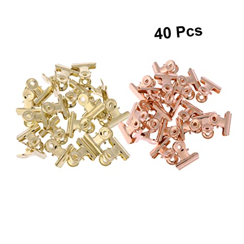 EXCEART 40 Stk Clips für Finanzordner roségoldene Binderclips goldene Büroklammern Bürobedarf tägliche Clips Büroklammern aus Metall von EXCEART