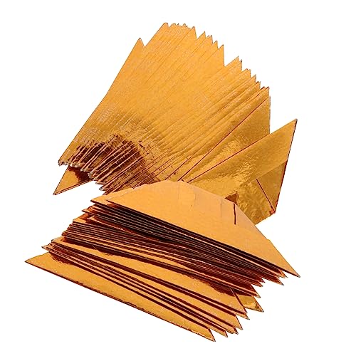 EXCEART 400 Stück Origami zum Gottesdienst Opfergaben Rücklichtband Heimwerken Papier verbrennen Papiergoldbarren Ahnen-Tribut anbeten Papier DIY Gottesdienstbedarf Golden von EXCEART