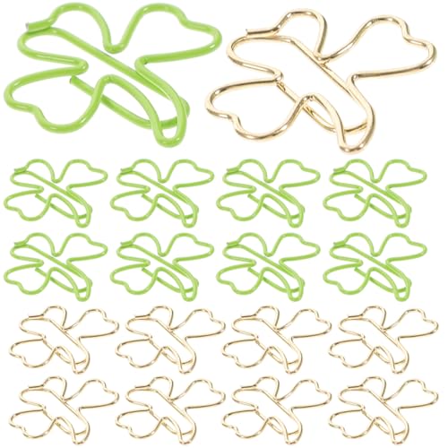 EXCEART 45 Stk Büroklammer aus Kleeblatt Kleeformclips kleeblatt bonbons Büroklammern Bürodekoration Lesezeichen kreative Büroklammer niedlich Außerirdischer schmücken Mappe von EXCEART