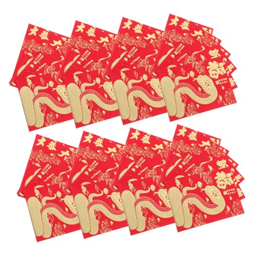 EXCEART 48St Roter Umschlag mit Schlangen-Sternzeichen schlangenmuster glücksbringer wohlstand dekorative Umschläge neujahr hongbao Hochzeitsumschläge Papier von EXCEART