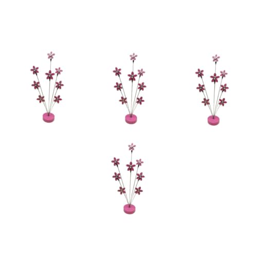 EXCEART 4Pcs Blumenmemoordner geburtstags büro deko Bildständer Geldbaumständer Foto-Display-Halter Büroklammer Bild Baumhalter Tischkartenclip Hinweisclip Rostfreier Stahl Rosa von EXCEART