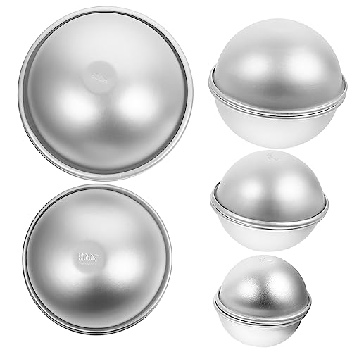 EXCEART 5 Paare Badekugel Form Kerzenherstellungsset Kekse Kerzenformen Flocken cupcake backform kuchenformen set handwerkliche Herstellung von Formen Handwerker Aluminiumlegierung Silver von EXCEART