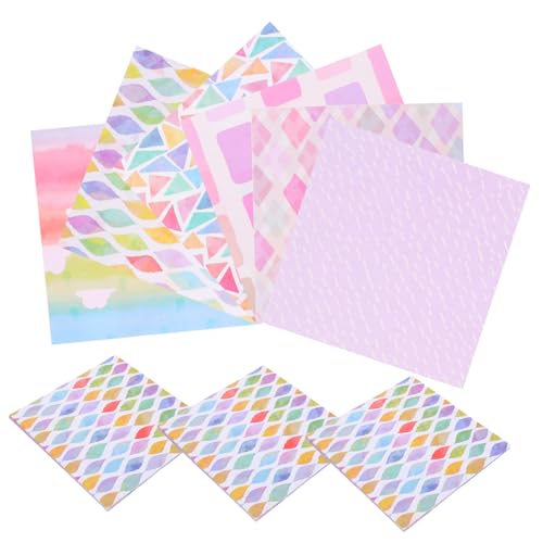 EXCEART 5 Quadratisches Origami Buntes Papier Doppelseitiges Scrapbook-papier Scrapbook-papiere Quadratisches Faltpapier Farbpapier Zum Basteln Für Papier Schneiden Selber Machen von EXCEART