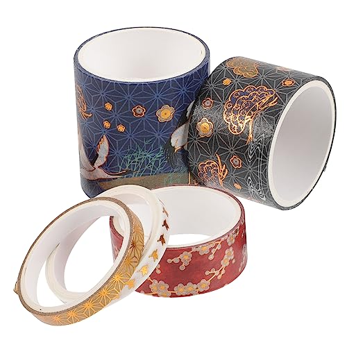 EXCEART 5 Rollen Heißprägekranband Band umwickeln Goldblockierendes Bastelklebeband Blumenbänder the washi tape multifunktionales klebeband Washi Tapes zum Basteln Notizbuchbänder Papier von EXCEART