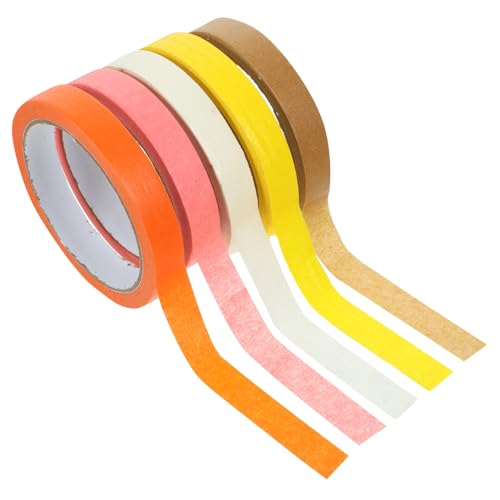 EXCEART 5 Rollen Regenbogen-klebeband-kit Klebebänder Washi-tape Basteln Dekoratives Abdeckband Bunte Bänder Dekoratives Washi-tape Haltbares Abdeckband Handkontenbänder Krepp-papier von EXCEART