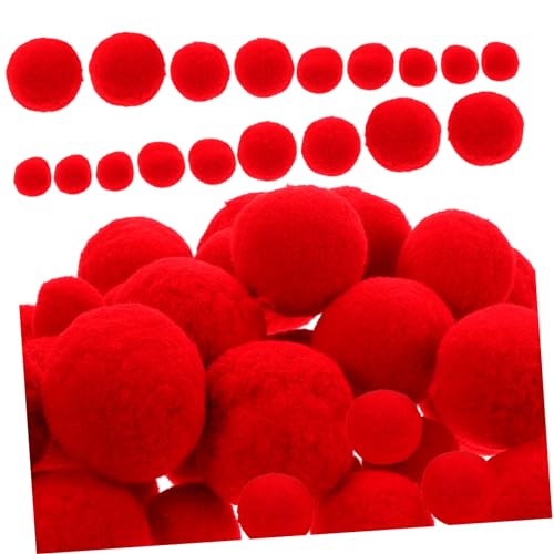 EXCEART 5 Sätze Accessoires Haarball Kleidungsaccessoires DIY Materialien Bekleidung Flauschige Hüte Pompons Rot Gelb Rosa Pompons Zum Basteln Mehrzweck Pomponbälle Künstlicher 50 Stück * 5 von EXCEART