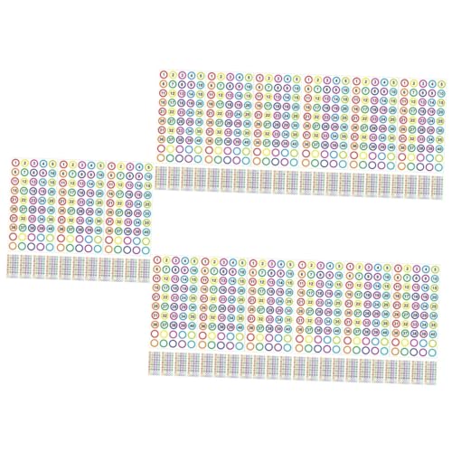 EXCEART 5 Sätze Digitale Aufkleber Nummer Inventaraufkleber Zahlenaufkleber Zahlenetiketten Selbstklebende Nummernaufkleber Klassifizierungsetiketten Aufklebernummern 20 Blatt * 5 von EXCEART