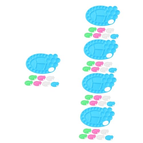 EXCEART 5 Sätze Ellipsen-Palette Farbmischplatte Farbmischtablett Aquarellfarbentablett Wasserfarbenschale Aquarell-Palette Malpalette Aquarell-pigmentkarton Plastik 8 Stück * 5 von EXCEART