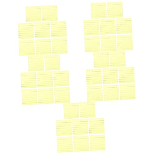 EXCEART 5 Sätze Haftnotizen Sticky Notes Book Notizhefte Logo-aufkleber Linierte Selbstklebende Notizzettel Haftnotizblöcke Hellgelbe Klebepads Fluoreszierendes Papier Yellow 800 Blatt*5 von EXCEART