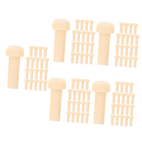 EXCEART 5 Sätze Holzspielzeug Achsstifte Zum Basteln DIY Bastelstifte Lange Leere Holzstifte Mini Holzstifte Kleine Holzstifte Rohling Unfertige Holzachsstifte 20 Stück * 5 von EXCEART