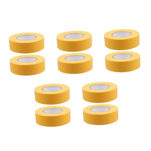 EXCEART 5 Sätze Kein Klebeband Dekoratives Klebeband Dekorationsband Werkzeug Markieren Klebeband Markieren Markierungsband Nicht Klebendes Klebeband Farbiges Band Yellow Pvc 2 Stück * 5 von EXCEART