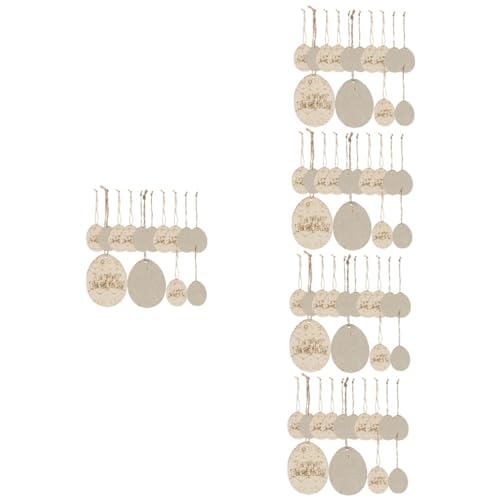 EXCEART 5 Sätze Ostern Holzspäne Osterei Eierhalter Osterhandwerk Osterausschnitt Geschenkidee Ostern Ostergeschenkideen Ostern Basteln Selber Machen Ostern Holzscheiben Khaki 20 Stück * 5 von EXCEART