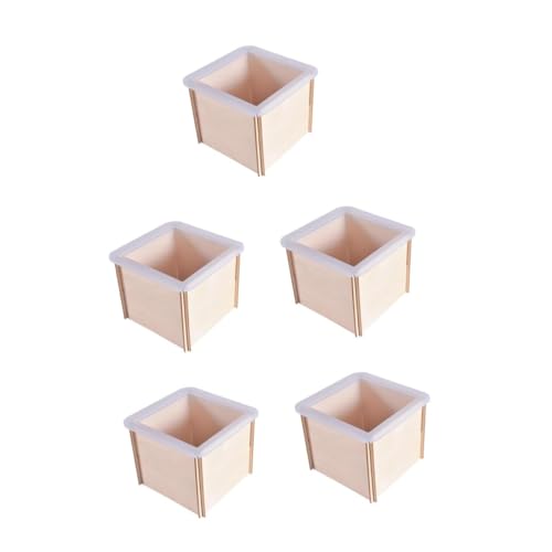 EXCEART 5 Sätze Quadratische Silikonform Seifenform Silikonform quadratisch Epoxidharz Form für kleine Dekore Buchstützen DIY Silikonform Form zur Herstellung von Desktop-Dekoren Holz von EXCEART