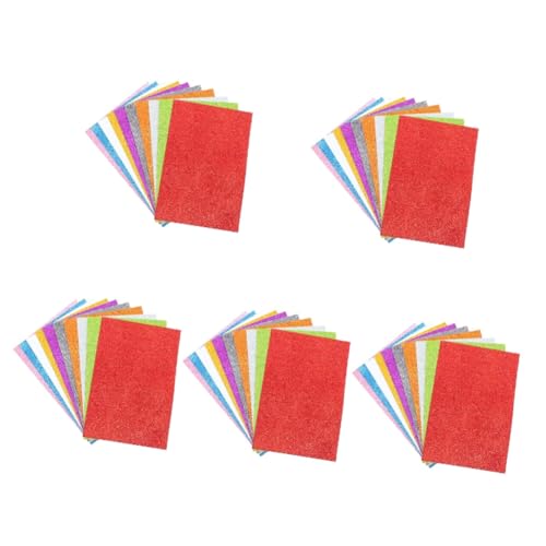 EXCEART 5 Sätze Schaumblock Schäumend Blase Wickelpapier Bastel Materialien Selbstklebendes Kraftpapier Glitzerpapier Zur Dekoration A4-glitzerkartonpapier Klebeband 10 Blatt * 5 von EXCEART