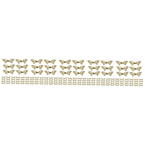 EXCEART 5 Sätze Schmetterling-anhänger Goldene Anhänger Charme-schlüsselanhänger Glückliche Dekoration Schmuckdekoration Reize Anhängerdekoration Flügeldekoration Legierung 100 Stück * 5 von EXCEART