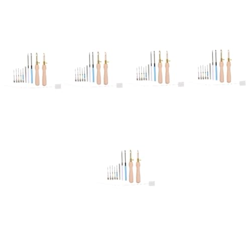 EXCEART 5 Sätze Stickstich Lochstanzwerkzeug Bausätze Lochnadel-teppichhaken Verstellbar Stickzubehör Selber Machen Werkzeug Zum Einhängen Von Teppichen Teppichhaken-kits Rostfreier Stahl von EXCEART