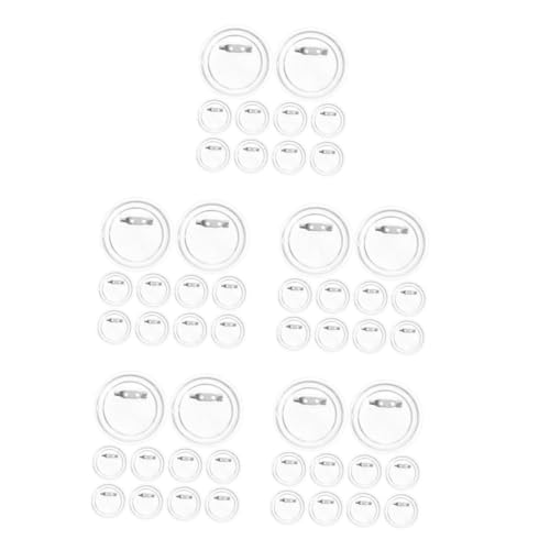 EXCEART 5 Sätze Transparentes Abzeichen DIY-pins Knöpfe Für Kleidung Benutzerdefinierte Stifte Knopfstift Leere Schaltflächen DIY-knöpfe Leere Stifte Pin-Hersteller Acryl 25 Stück * 5 von EXCEART