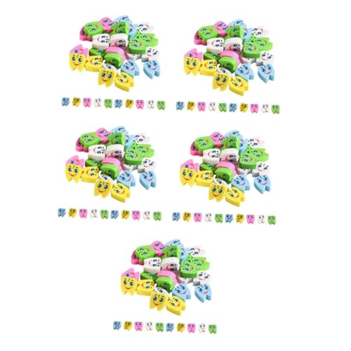 EXCEART 5 Sätze Zahnradierer Kinder Radiergummis Für Die Schule Zarte Radiergummis Mini-radierer Radiergummis Fürs Büro Zahnförmige Radiergummis Entzückende Radiergummis 60 Stück * 5 von EXCEART