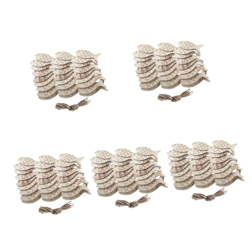 EXCEART 5 Sets Fischornamente Aus Holz Leere Fischausschnitte DIY Fischbasteln Geschenkanhänger Tierfischbasteln Für Kinder Fischdekorationen DIY Leere Unfertige Holzausschnitte von EXCEART