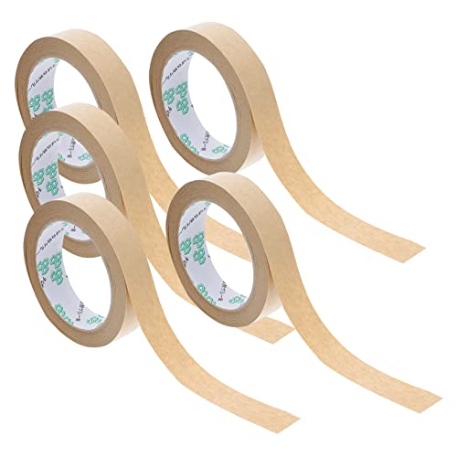 EXCEART 5 Stk Klebeband aus Kraftpapier Polsterband Kraftband verpacken wetterfestes Klebeband selbstklebendes Kraftband packing tape paketband Kraftbänder stark haftendes Kraftband von EXCEART