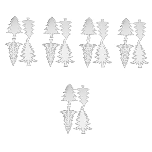 EXCEART 5 Stück Weihnachtsbaum Grußkarten Messer Stanzform Aus Karbonstahl DIY Handgefertigte Prägeform Herstellung Von Stempel Messer Matte Karten Bastelband Stanzformen von EXCEART