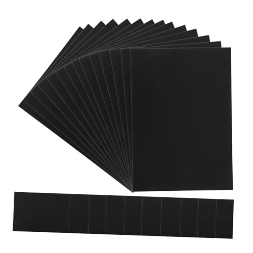 EXCEART 50 Blatt Kunstkartenpapier kreativpapier karten kraftpapier drawing paper Schwarzes Handarbeitspapier Schwarzes Geschenkpapier Zubehör für DIY-Projekte Kartenpapiere Black von EXCEART