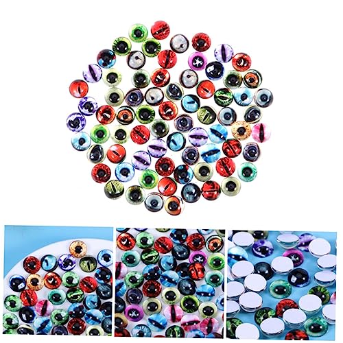 EXCEART 50 Stück Cabochons aus Glas scheckheft scrabbook slice klappcreolen wischtelgeschenk Perlen-Kit schillernde Edelsteine Bausatz für Armbänder aus Tonperlen schmuck Kuppel-Cabochons von EXCEART