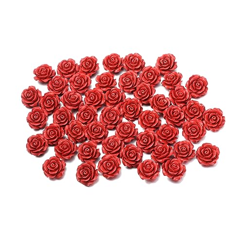 EXCEART 50 Stück DIY Rosenschmuck DIY Schmuckzubehör Halskettenherstellungsset Schmuckperlen Anhänger Für Nägel Rosenperlen Für Die Schmuckherstellung Nähen Von Strasssteinen von EXCEART