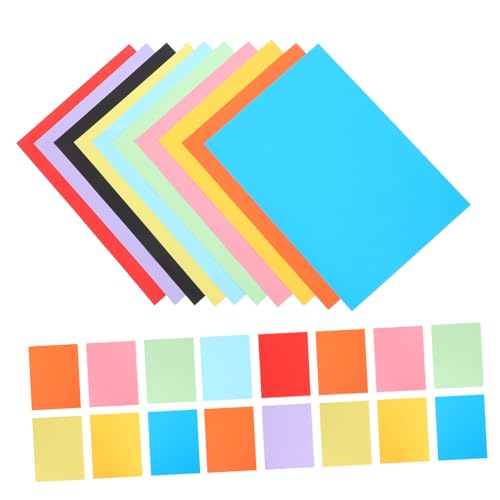 EXCEART 50 Stück Farbiger Karton farbiges Papier zum Drucken mehrfarbiges Posterpapier dicke Plakatwand Papierdrucker Farbige Präsentationstafel Pastelldruckerpapier Farbkarton 200g Papier von EXCEART