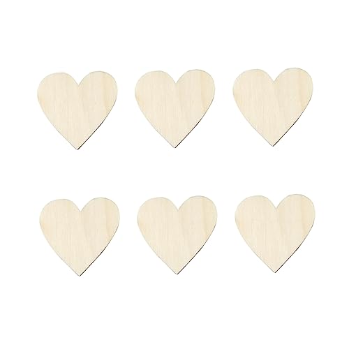 EXCEART 50 Stück Holzscheiben DIY-Kalender-Tag Makramee-Ringe Rohlinge basteln Valentinstag Handwerk tick dekoration weihnachten weihnchtsdeko Holzspan holzschmuck selber machen Hölzern von EXCEART