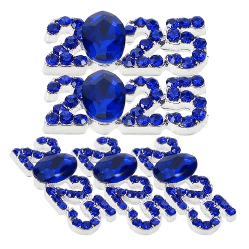 EXCEART 5St 2025 Zubehör Nagel-Charm-Edelsteine Palette Nail-Art-Kit Nail-Art-Stollen 2025 Nagel-Strasssteine Reize Dekoration Charme Strass-Nagelanhänger Maniküre-Dekore Legierung Blue von EXCEART