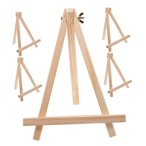 EXCEART 5St Holzstativ Dekorative Holzbildhalter Holz Tischstaffelei Displayhalter für Kunstwerke Vielseitiger Holz Easel Holz Mini Staffelei Geschäftsausstellungsstand Staffelei stehen von EXCEART