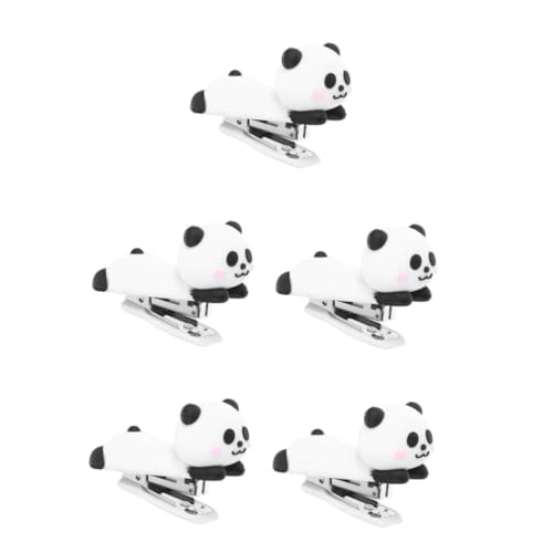 EXCEART 5St Panda-Hefter manuelle Bürohefter Tierhefter Panda Desktop-Hefter Schreibtischzubehör für Broschürenhefter kleiner Hefter Hefter Cartoon-Hefter weiches Gummi von EXCEART