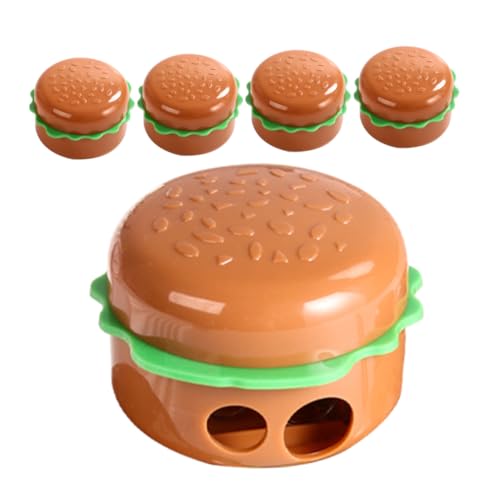 EXCEART 5st Hamburger-bleistiftspitzer Bequemer Bleistiftspitzer Masse Mini- Anleitung Für Bleistiftspitzer Stationärer Bleistiftspitzer Für Kinder Brown Abs von EXCEART