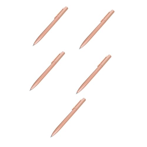 EXCEART 5st Rotierender Stift Glatte Schreibstifte Gelstifte Für Bürozwecke Gelschreiber Schwarz Stift Gelschreiber Fürs Büro Kugelschreiber Dekorative Stifte Rose Gold Aluminium von EXCEART