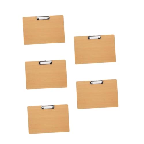 EXCEART 5st Schreibblock-clip Bau-zwischenablage Klemmbrett Clipboard-ordner Zwischenablage Öffnen Bürobedarf Malbrett Schreiben Von Support-boards Aktenklammer Für Papiere Mdf Khaki von EXCEART