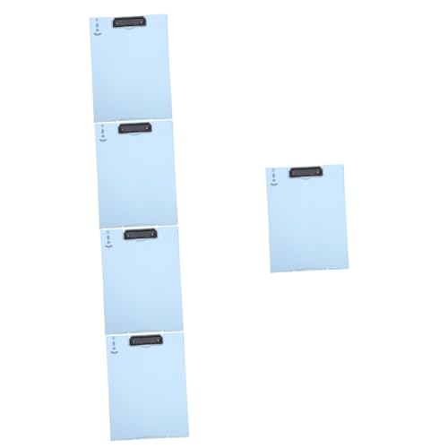 EXCEART 5st Schreibtafelblock Datei Zwischenablage Arzt-zwischenablage Klemmbretter Im Letter-format Papier-klemmbrett Klemmbrett Dokumentenhalter-clip Metall Sky-blue von EXCEART